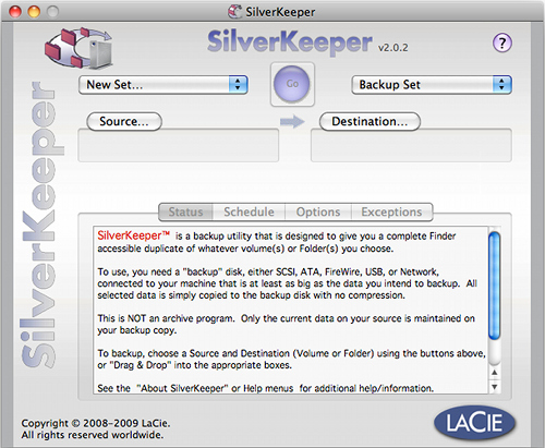 SilverKeeper 初期状態の画面