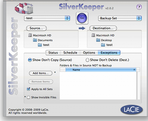 SilverKeeper ファイルの除外設定